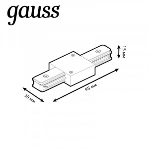 Коннектор Track однофазный для трековых шинопроводов прямой (I) бел. TR106