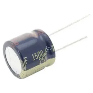 EEUFK1E152S, Конденсатор алюминиевый электролитический 1500мкФ 25В 20% (16 X 15мм) радиальные выводы 7.5мм 1800мА 5000час 105°С автомобильного применения Россыпь