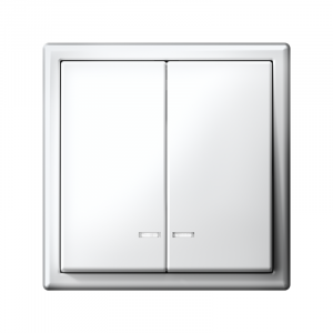 ARTGALLERY 2-клавишный ВЫКЛЮЧАТЕЛЬ с подсветкой, сх.5а, 10АХ, механизм, быстрозажимные клеммы, БЕЛЫЙ GAL000153S