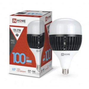Лампа светодиодная LED-HP-PRO 100Вт грушевидная 6500К холод. бел. E27 9500лм 150-275В с адаптером E40 бел. 4690612035697