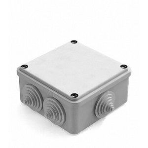 Коробка распаячная для наружного монтажа RAL 7035 6 гермовводов 100х100х50мм IP44 8820015