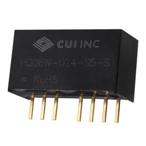 PQQ6W-Q24-S24-S, Преобразователи постоянного тока в постоянный с изоляцией dc-dc isolated, 6 W, 9 36 Vdc input, 24 Vdc, .25 A, single regulated output, SIP
