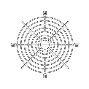 LZ46-1, Fan Filters & Accessories Fan Finger Guard, Glass-Fiber Reinforced Plastic, for Series RG190, 133mm
