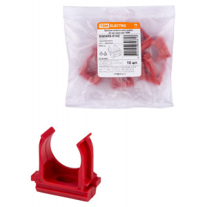 Крепеж-клипса для трубы ПНД 20 мм (10 шт.) красная SQ0405-0142