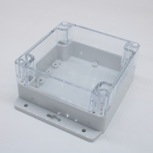 G278CMF, Герметичный корпус из поликарбоната с прозрачной крышкой и фланцем, IP65, светло-серый