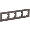 Рамка 4-м BRITE РУ-4-2-БрТБ стекло темн. бронза BR-M42-G-K45