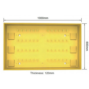 gwrX12-2, Станция для хранения, на 48 замков, 6 карманов для бирок, размер 1000x600x120мм, цвет-желтый, 1 шт/упак.