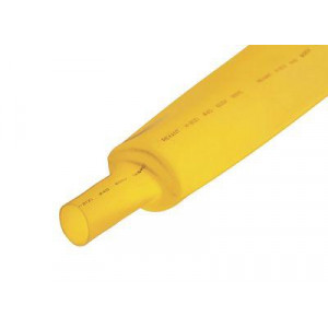 Трубка термоусадочная ТУТ нг 30,0/15,0 желтая, термоусаживаемая трубка в метровой нарезке, не поддерживает горение