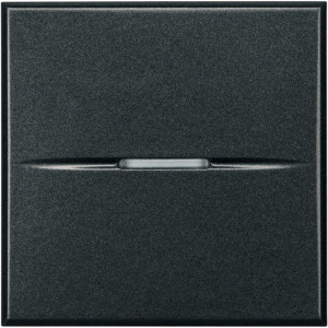 Axolute Выключатель 1Р 16 А 250 В~ 2 модуля, винтовые клеммы, дизайн AXIAL, цвет антрацит HS4001/2