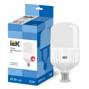 Лампа светодиодная HP 50Вт 230В 6500К E40 LLE-HP-50-230-65-E40