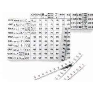 Маркировка (в кассетах) 9705 A/5 /10/11, Кассета с маркировочными шильдиками, для плоттера wieplot, 110 шильдиков, нанесенные символы: чистая, размер шильдика: 5 х 8,3 мм, цвет: белый