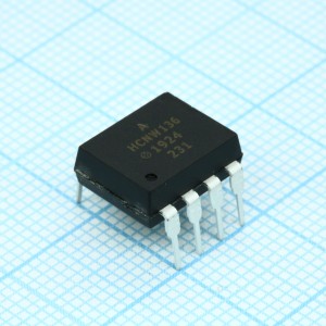 HCNW136-000E, Оптоизолятор 5кВ транзисторный выход c выводом базы 8DIP