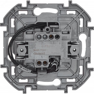 Выключатель 1-кл. Inspiria 10А IP20 250В 10AX с подсветкой/индикацией механизм антрацит Leg 673613