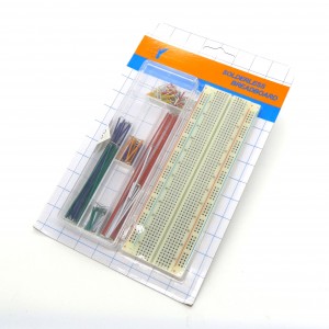 Плата макетная б/пайки ZY-102(+ZYJ-140), плата макетная без пайки на 830 точек с набором перемычек ZYJ-140