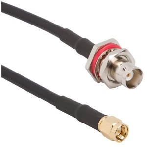 095-850-246M100, Соединения РЧ-кабелей BNC BLKHD STRGT RG-58 Cable, 1 M