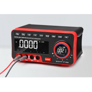 ZT-5566, Многофункциональный мультиметр 19999 отсчетов, со встроенными часами, будильником, термометром, Bluetooth колонкой. Питание от акб 18650