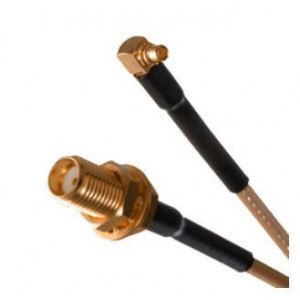 415-0073-MM150, Соединения РЧ-кабелей Straight SMA BH Jack R Ang MMCX Plug