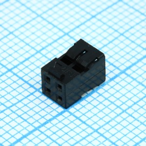 511100460, Корпус разъема, гнездо, 4 вывода (2*2), шаг 2 мм