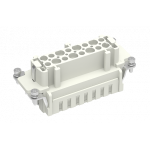 Розеточная контактная вставка SE-016-FC, Розеточная контактная вставка, обжимная фиксация, 16 полюсов + PE, типоразмер 16B, 500V, 16A, (обжимные контакты поставляются отдельно)