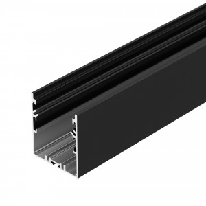 SL-LINE-6070-2500 BLACK+OPAL, Под заказ от 200 компл. Комплект с экраном. Алюминиевый профиль для светодиодных лент и линеек. Цвет - чёрный RAL9005 (порошковая окраска). Габаритные размеры (LхWхH): 2500x60x70 мм. Ширина площадки для ленты 33 мм. Отсек для БП 47х29мм.