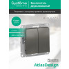 Выключатель 2-кл. СП AtlasDesign 10А IP20 (сх. 5) 10AX механизм сталь SE ATN000951