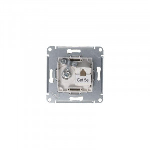 Розетка компьютерная + телевизионная 2-м AtlasDesign RJ45 кат.5E + TV механизм алюм. SE ATN000389