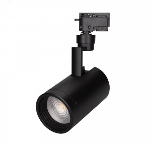 Светильник LGD-ZEUS-2TR-R88-20W Warm3000 (BK, 20-60 deg, 230V) 025947(1), Светильник подвесной для треков/шин 2 провода, 20Вт. Цвет свечения ТЕПЛЫЙ 3000K, световой поток 1600-2000лм, регулируемый угол 20-60°, CRI>90. Корпус круглый, металл, цвет черный, IP20. Размеры DxHxL O88x200x162мм. Входное напряжение AC220-240V
