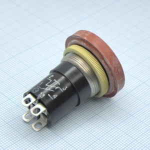 К-3-2П  20мм (металл), 1 замыкание, 1 размыкание, красный протектор