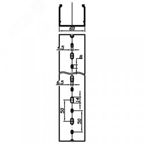 Короб перфорированный, синий RL12 60x100 00262RL