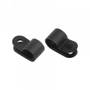 Кабельная скоба под винт 9 мм, черная, упаковка 50 шт. 07-4409-1