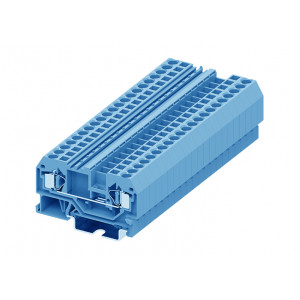 Проходная клемма 204924, Проходная клемма, тип фиксации провода: пружинный, номинальное сечение: 4 мм кв., 32A, 800V, ширина: 6 мм, цвет: синий, тип монтажа: DIN35
