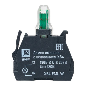 Лампа сменная с основанием XB4 зел. 230В PROxima XB4-EML-G