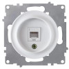Розетка компьютерная 1-м СП Florence RJ45 кат.5E механизм бел. (1E20701300) 2172770