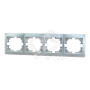 Рамка 4-м Mira горизонт. сер. метал. 701-1000-149