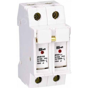 Держатель предохранителя типа C10 со светодиодной индикацией 2п ДП-102 21384DEK