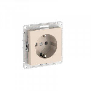 Розетка AtlasDesign 16А с заземл. быстрозажим. клем. механизм беж. SE ATN000243S
