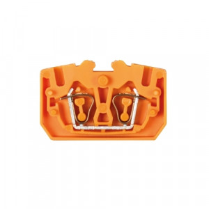 Проходная клемма (MINI) WKF2,5/M OR, Проходная клемма, MINI, верхний подвод кабеля, 2 точки подключения, тип фиксации провода: пружинный, номинальное сечение: 2,5 мм кв., 24A, 800V, ширина: 5 мм, цвет: оранжевый, тип монтажа: нет