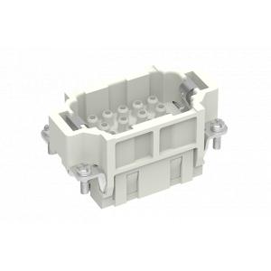 Вилочная контактная вставка SEE-018-MC, Вилочная контактная вставка, обжимная фиксация, 18 полюсов + PE, типоразмер 10B, 500V, 16A, (обжимные контакты поставляются отдельно)