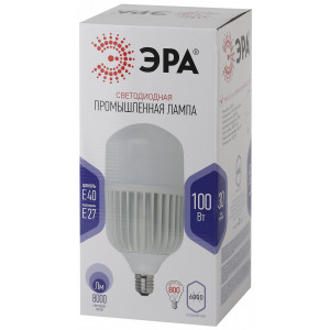 Лампа светодиодная высокомощная STD LED POWER T160-100W-6500-E27/E40 100Вт T160 колокол 6500К нейтр. бел. E27/E40 (переходник в компл.) 8000лм Б0032090