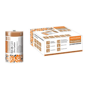 Элемент питания R20 D Zinc Carbon 1,5V SH-2 Народный SQ1702-0022