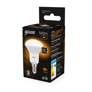 Лампа светодиодная Black 6Вт R50 рефлектор 3000К тепл. бел. E14 500лм 106001106