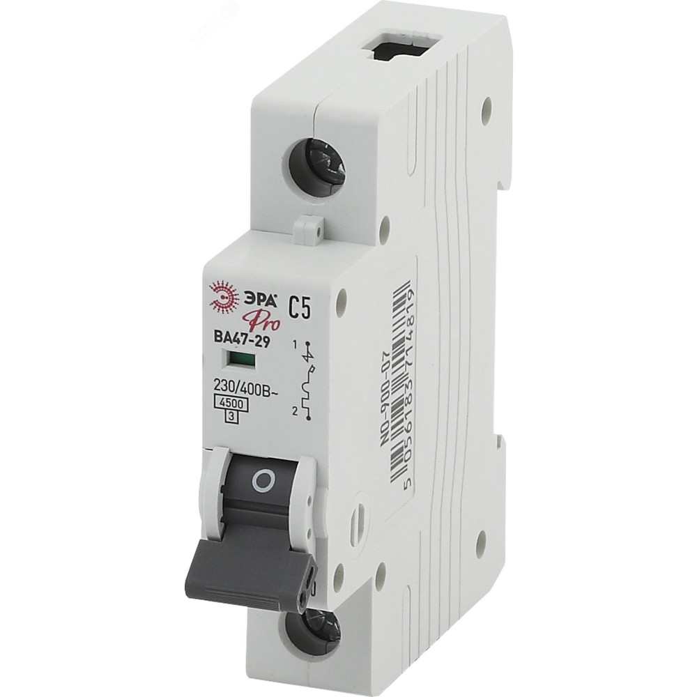 Изображение товара Автоматический выключатель PRO NO-900-07 ВА47-29 1P 5А кривая C для защиты электросетей