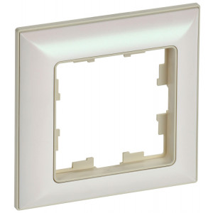 BRITE Рамка 1-мест. РУ-1-Бр беж./жемч. BR-M12-12-1-K10