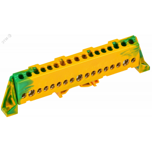 TEKFOR Шина PE земля в комбинированном DIN-изоляторе Стойка 8х12-17-ЖЗ IEK TF-NN20-17-DP-K52