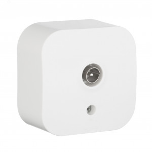 Quteo Розетка телевизионная TV наружная белая 782215