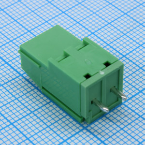 GT129-5.0-02P-14-01, Винтовой клеммный блок c рельефной обоймой, 2 контакта. Серия GT129-5.0