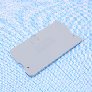 D-GW10-2-GY, Торцевая крышка, для клемм WS10..., цвет: серый