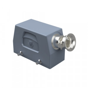 Крышка разъема BAS GOT GA 16 M25 A3, Крышка разъема на кабель, типоразмер 16B, без уплотнителя, 1 кабельный ввод M25x1,5, с разгрузкой на изгиб, IP54, с боковым расположением, без защелок (упоры для двух защелок), материал корпуса: алюминиевый сплав