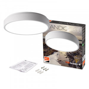 Светильник светодиодный декоративный PPB Scandic-R 24Вт 4000К IP20 настенно-потолочный бытовой WH 5036802