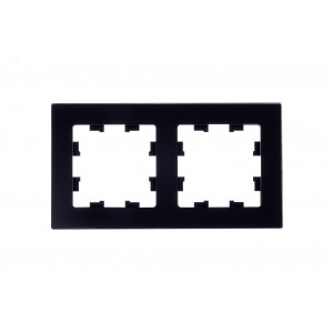 ATLASDESIGN NATURE 2-постовая РАМКА, НАТУРАЛЬНОЕ СТЕКЛО, ЧЕРНЫЙ (2шт) C2 ATN361002